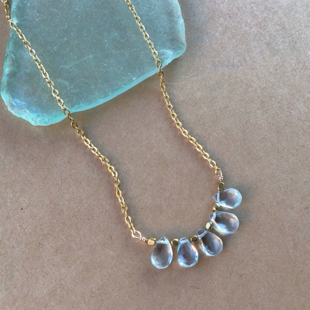 Sundance Charm Genuine Aquamarine Necklace